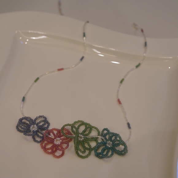 Handmade beaded necklace, Japanese seed beads - Picture 6 of 12